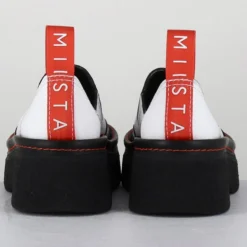 E8 By Miista Sabots en Cuir Mercedes blancs - Talon 6 cm