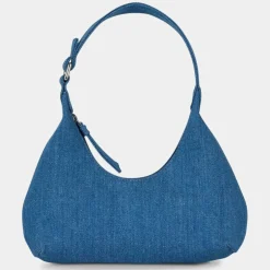 Best By Far Sac à main Baby Amber bleu jean - 22x25x5 cm