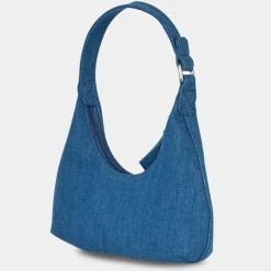 Best By Far Sac à main Baby Amber bleu jean - 22x25x5 cm