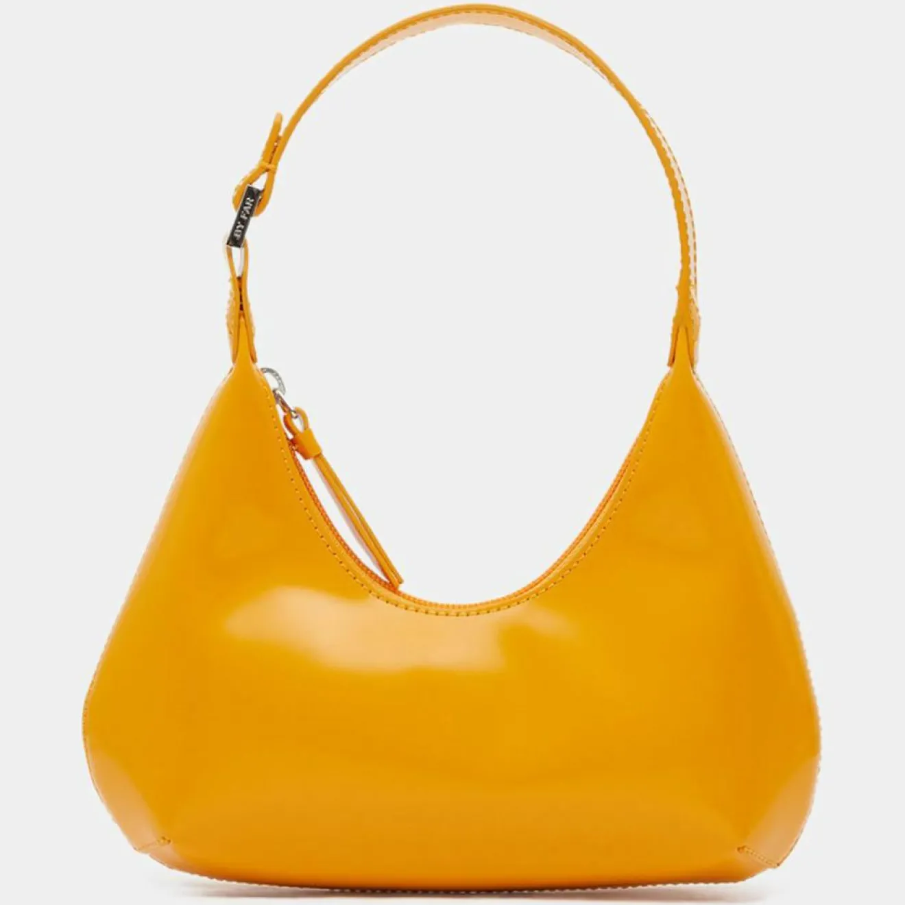 Femme By Far Sac à main en Cuir Baby Amber Semi Pate orange - 16x22x6 cm