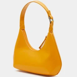 Femme By Far Sac à main en Cuir Baby Amber Semi Pate orange - 16x22x6 cm
