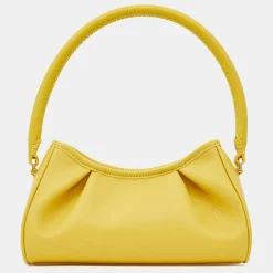 Femme Elleme Sac à main en Cuir Small Dimple jaune 13x23x8,5 cm