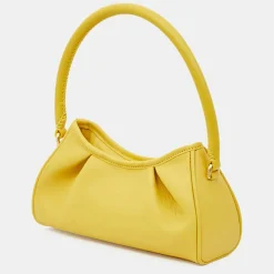Femme Elleme Sac à main en Cuir Small Dimple jaune 13x23x8,5 cm