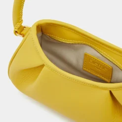 Femme Elleme Sac à main en Cuir Small Dimple jaune 13x23x8,5 cm