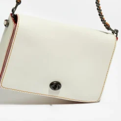 Femme Coach Sac bandoulière en Cuir Dinky 24 craie - 17x7x24 cm