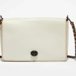 Femme Coach Sac bandoulière en Cuir Dinky 24 craie - 17x7x24 cm