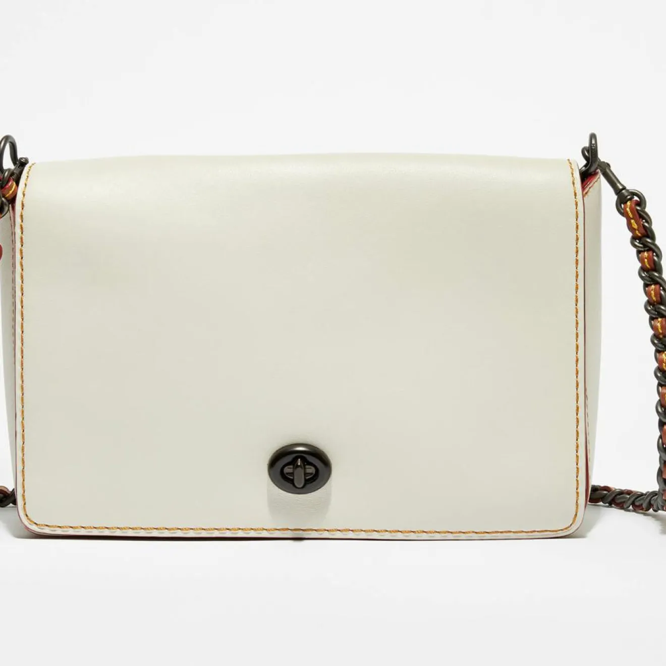 Femme Coach Sac bandoulière en Cuir Dinky 24 craie - 17x7x24 cm