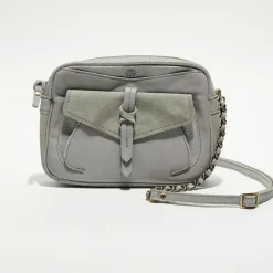 Femme Mila Louise Sac bandoulière en Cuir Orelia Cross vert menthe - 23x17.5x7 cm