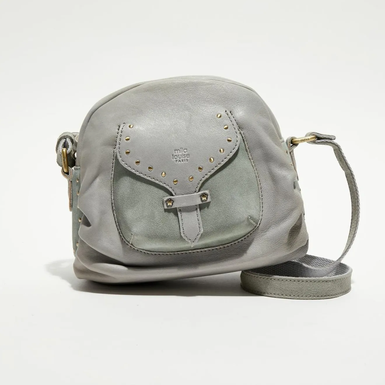 Best Mila Louise Sac bandoulière en Cuir Pala vert menthe - 25x21x14 cm