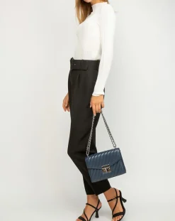 Hot Michael Kors Sac bandoulière en Cuir Rose bleu marine - 23x18x5 cm