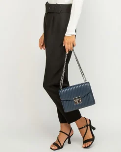 Hot Michael Kors Sac bandoulière en Cuir Rose bleu marine - 23x18x5 cm