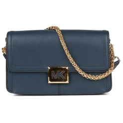 Femme Michael Kors Sac bandoulière en Cuir Sonia East West bleu marine - 25x16x5 cm