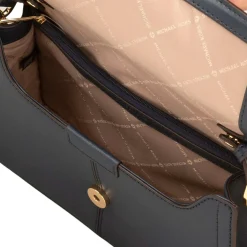 Femme Michael Kors Sac bandoulière en Cuir Sonia East West bleu marine - 25x16x5 cm