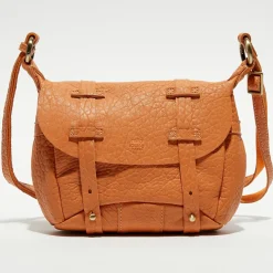 Mila Louise Sac besace en Cuir Bern E pêche - 16x22x6 cm