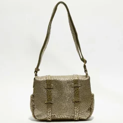 Femme Mila Louise Sac besace en Cuir Bess J vert kaki - 25x20x7 cm