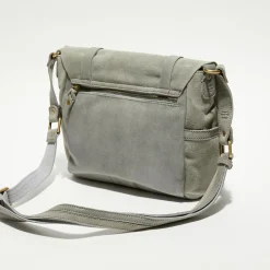 Sale Mila Louise Sac besace en Cuir Olou X vert menthe - 35x23x13 cm