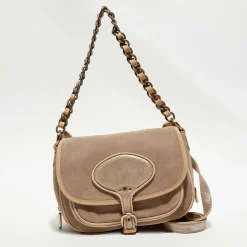 Clearance Mila Louise Sac besace en Cuir Rocia V rose - 23x20x7 cm