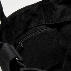 Outlet A.P.C. Sac cabas en toile Récupération noir - 40x36x11 cm