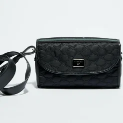 Femme Mauboussin Sac en Toile brodée Je t'Attends Je t'Aime nº1 noir - 14x25x7 cm