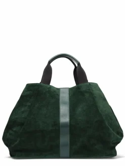Maison Faret Sac en Velours de Cuir Pinasse Eucalyptus - 65x34x26 cm