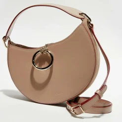 Femme Chloé Sac porté épaule en Cuir Arlène beige rosé - 25x20x9cm