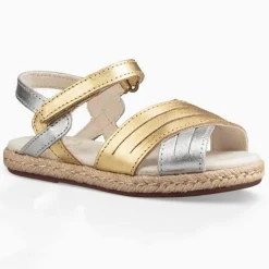 Clearance Ugg Sandales en Cuir Addilyn doré/argenté