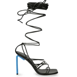 Femme Off White Sandales en Cuir Allen noires - Talon 11 cm