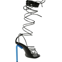 Femme Off White Sandales en Cuir Allen noires - Talon 11 cm