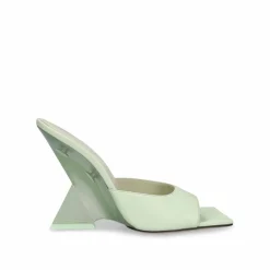 Outlet The Attico Sandales en cuir Cheope 105 vertes