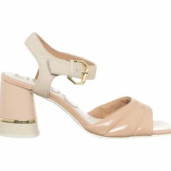 Femme Liu-Jo Sandales en Cuir Menton beige/rose -Talon 6 cm