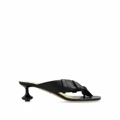 Clearance Loewe Sandales en cuir Toy Panta 45 mm noires