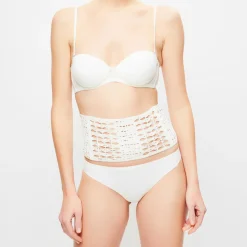 Best La Perla Serre-taille Ethno Soutache blanc cassé