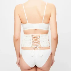 Best La Perla Serre-taille Ethno Soutache blanc cassé