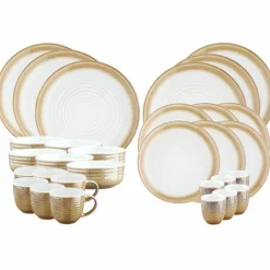 Hot Bjorn Service Complet Cosmos beige/blanc nacré - 30 pièces