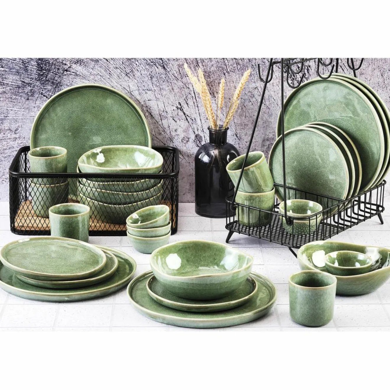 Bjorn Service Complet Magma vert - 30 pièces