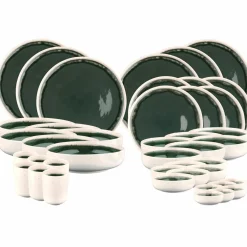 Bjorn Service Complet Oxygen gris/vert bouteille/beige - 42 pièces