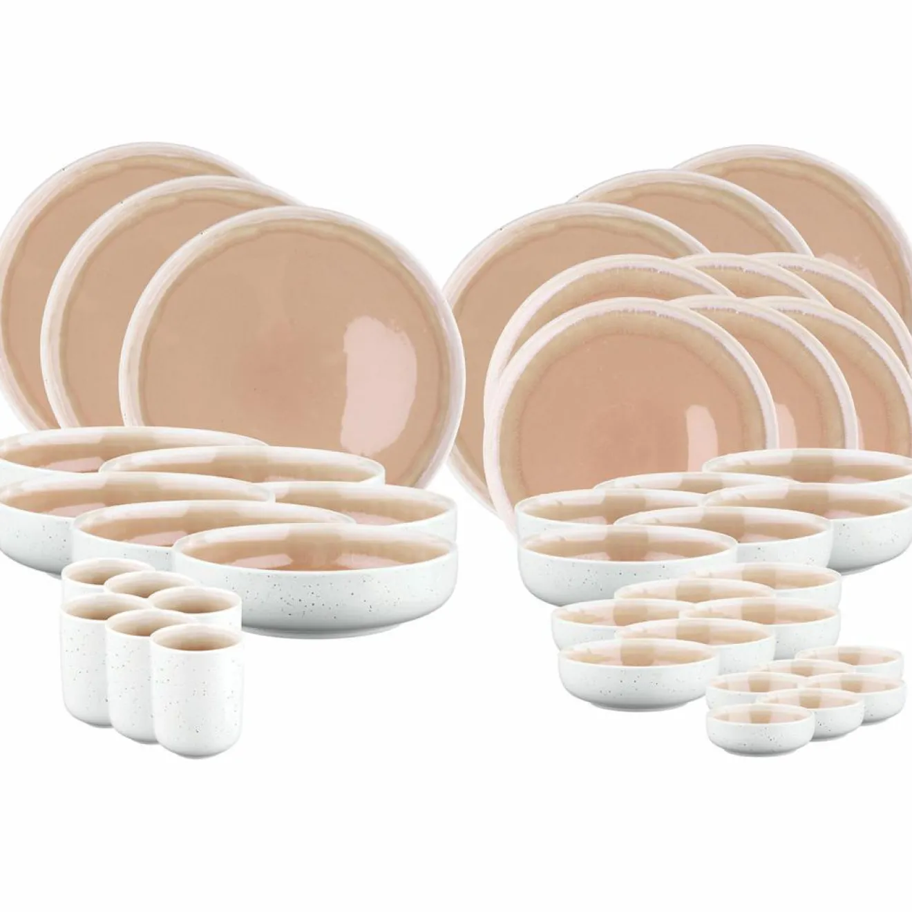 Bjorn Service Complet Oxygen rose poudre/beige - 42 pièces