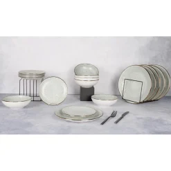 New Cosy & Trendy Service de table en Grès Murano vert - 18 pièces