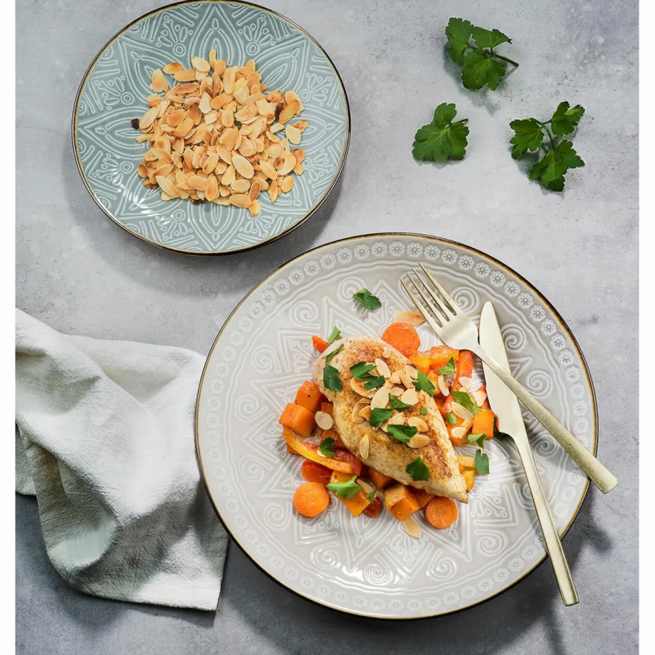 New Cosy & Trendy Service de table en Grès Murano vert - 18 pièces