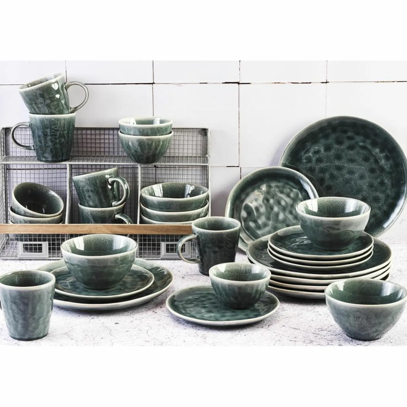 Outlet Bjorn Service de table en Grès Moon bleu nuit - 30 pièces