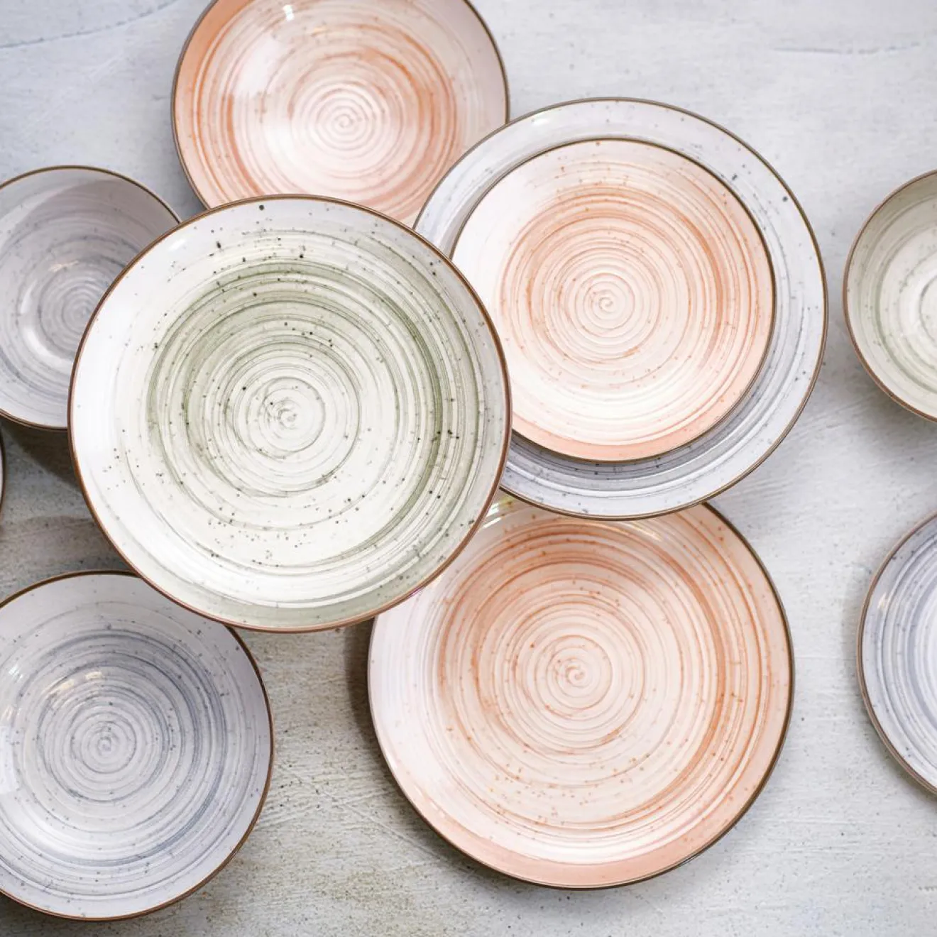 Cosy & Trendy Service de table en Grès Sintra rouge - 18 pièces