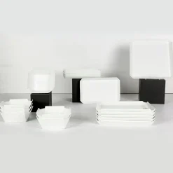 Sale Cosy & Trendy Service de table en Porcelaine Edge blanc - 18 pièces