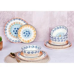 Bjorn Service Les Essentiels en Porcelaine Napoli multicolore - 12 pièces