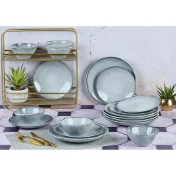 Hot Bjorn Service Les Essentiels en Grès Cloud gris clair - 18 pièces