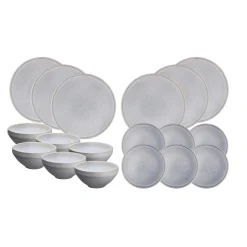 Clearance Bjorn Service Les Essentiels en Grès Stone gris clair - 18 pièces