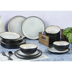 Bjorn Service Les Essentiels en Grès Iris blanc/ivoire - 18 pièces