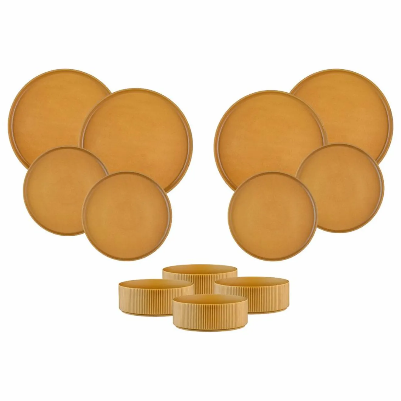 Bjorn Service Les Essentiels Scandi jaune ocre - 12 Pièces