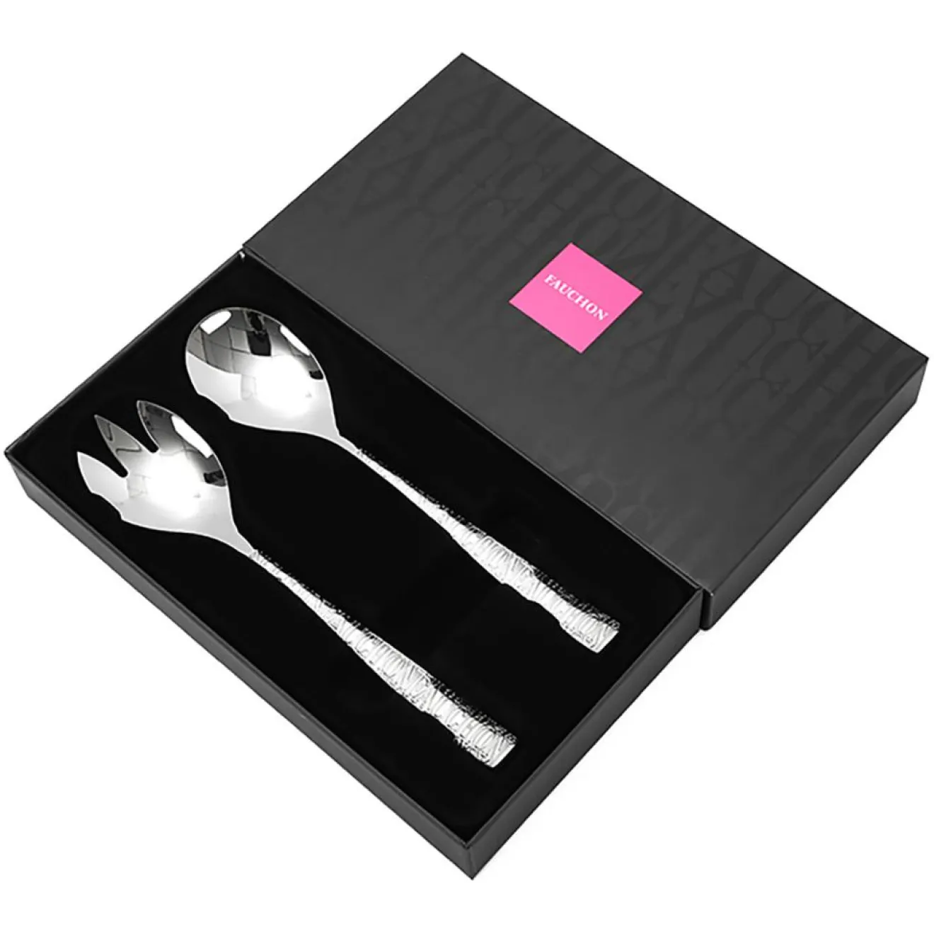 Fauchon Service salade Signature 2 pièces argenté