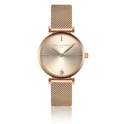 Outlet Amelia Parker Set Montre Femme 2 Bracelets Gold Shore en Acier & Cuir rose doré/blanc
