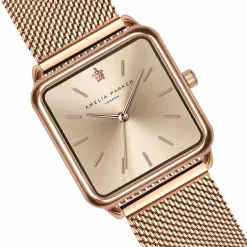 Online Amelia Parker Set Montre Femme & Bracelet Gold Plaza en Acier rose doré